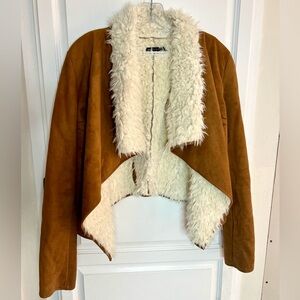 Brandy 🩷 Melville Suede fur lined coat women’s size small like new